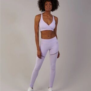 Gymshark Lavender Mesh Leggings W/ Pockets